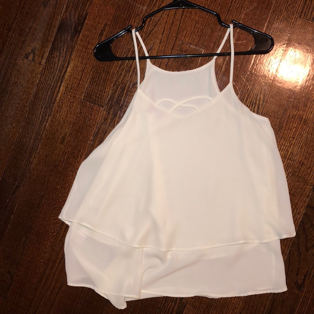 White & Flow-y, blouse-like top